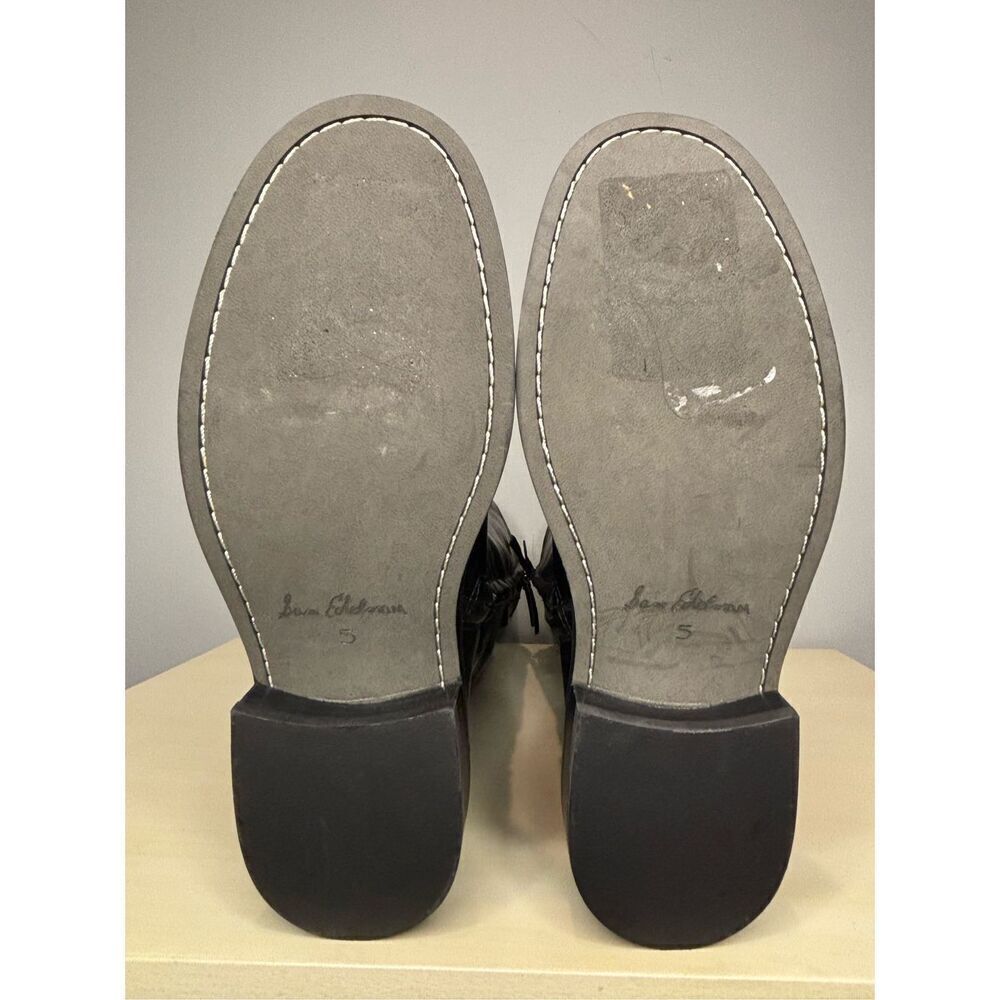 Sam Edelman Black Leather Ankle Boots - Picture 7 of 8
